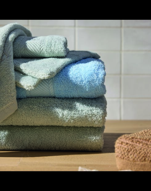Telo da bagno in cotone pettinato - Mint Cloud - 100x150 cm