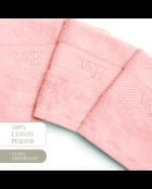 Asciugamano per ospiti in cotone pettinato - Nuvola rosa salmone - 4x (30x30 cm)