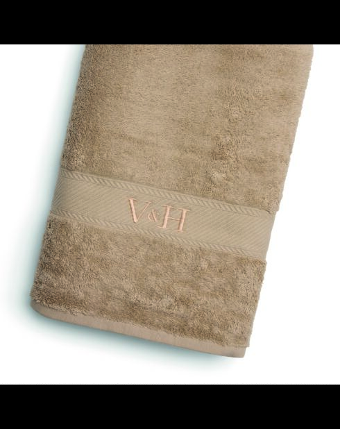 Telo da bagno in cotone pettinato - Taupe Cloud - 100x150 cm
