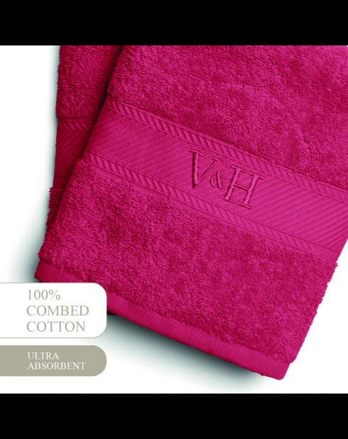 Asciugamano da bagno in cotone pettinato - Pink blush cloud - 2x (70x140 cm)