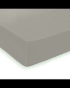 Lenzuolo con angoli elasticizzati in raso di cotone - Uni Taupe 01
