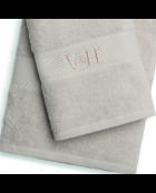 Asciugamano in cotone pettinato + telo da bagno - Nuage Sable - 50x100 cm + 70x140 cm