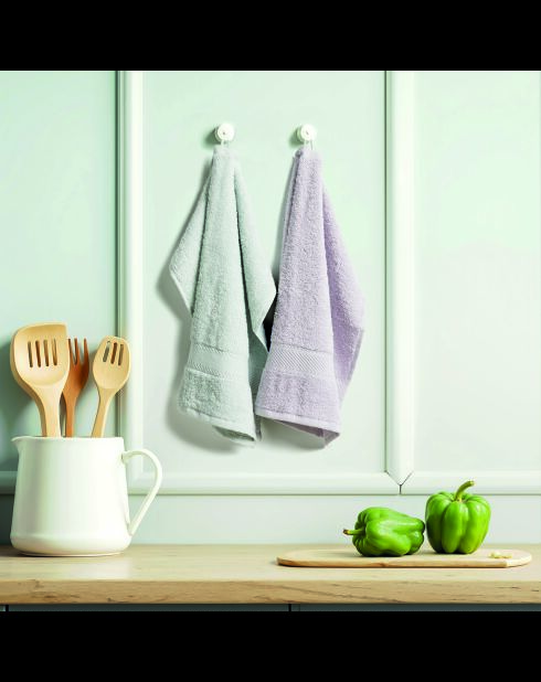 asciugamani in cotone pettinato - White Cloud - 2x (45x45 cm)