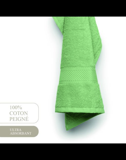 asciugamani in cotone pettinato - Prairie Green Cloud - 2x (45x45 cm)