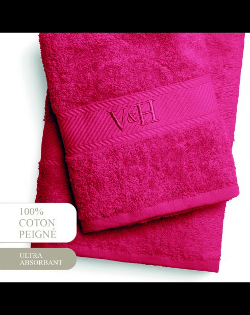 Asciugamano in cotone pettinato + telo da bagno - Pink blush cloud - 50x100 cm + 70x140 cm