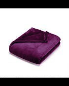 Tela polar a cuadros - Uni Bordeaux - 130x160 cm