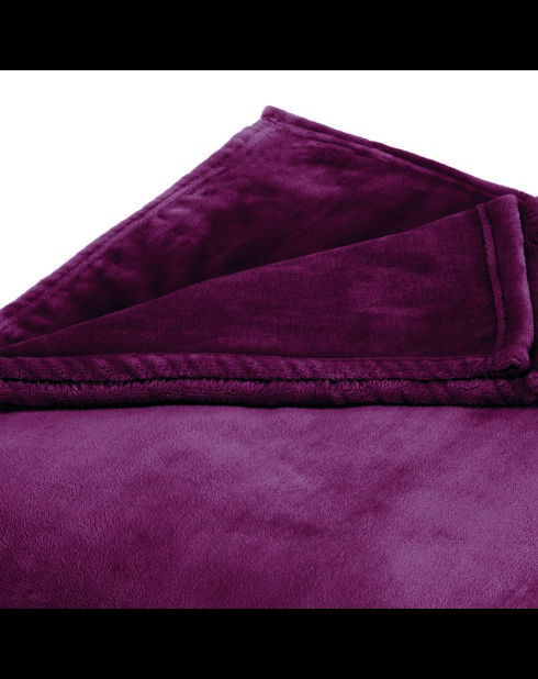 Plaid in pile - Uni Bordeaux - 130x160cm