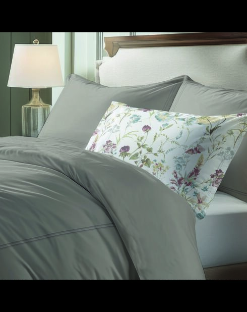 Set de 2 fundas de almohada de satén de algodón - Cannes taupe