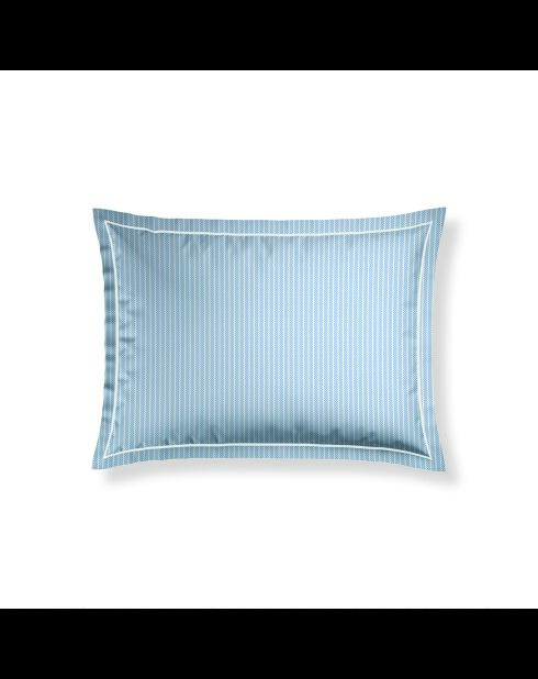 Set de 2 taies d'oreiller coton percale - Aix-Marseille Bleu clair - 2x(50x70 cm)