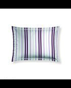 Taie d'oreiller satin de coton - Lucia Mauve/Blanc - 2x(50x70 cm)