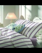 Taie d'oreiller satin de coton - Lucia Mauve/Blanc - 2x(50x70 cm)