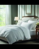 Set di 2 federe in raso di cotone - Caroline White/Taupe - 2x (50x70 cm)