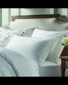 Set di 2 federe in raso di cotone - Caroline White/Taupe - 2x (50x70 cm)