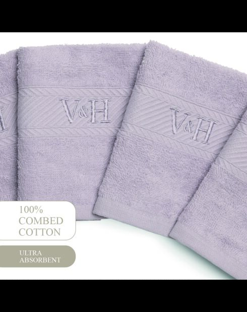 Asciugamano per ospiti in cotone pettinato - Nuage Lilac - 4x (30x30 cm)