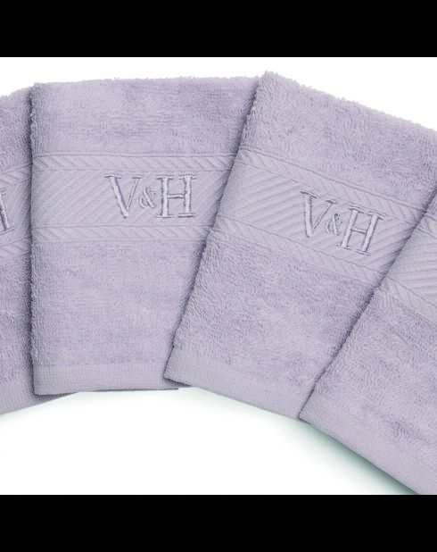 Asciugamano per ospiti in cotone pettinato - Nuage Lilac - 4x (30x30 cm)