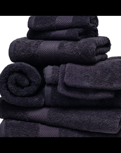 Set completo di biancheria da bagno in cotone pettinato - Dark Grey Cloud - 4x (50x100 cm) + 2x (70x140 cm) + 2x (15x21 cm) + 2x (15x21 cm) + 2x (30x30 cm)