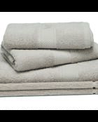 Komplettes Badwäsche-Set aus gekämmter Baumwolle — Nuage Sable — 2 x (50 x 100 cm) + 70 x 140 cm + 50 x 70 cm