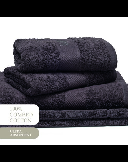 Set completo di biancheria da bagno in cotone pettinato - Dark Grey Cloud - 2x (50x100 cm) + 70x140 cm + 50x70 cm