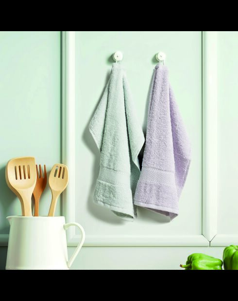asciugamani in cotone pettinato - Nuage Lilac - 2x (45x45 cm)
