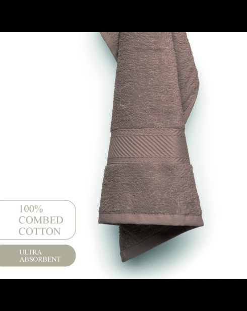 asciugamani in cotone pettinato - Brown Cloud - 2x (45x45 cm)