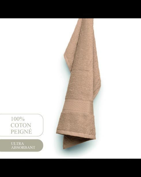 asciugamani in cotone pettinato - Taupe Cloud - 2x (45x45 cm)
