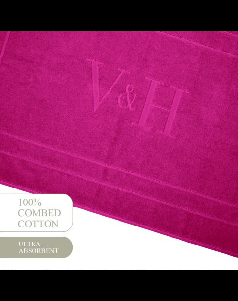 Baumwoll-Badematte - Design 19 Rose blush - 60x100 cm