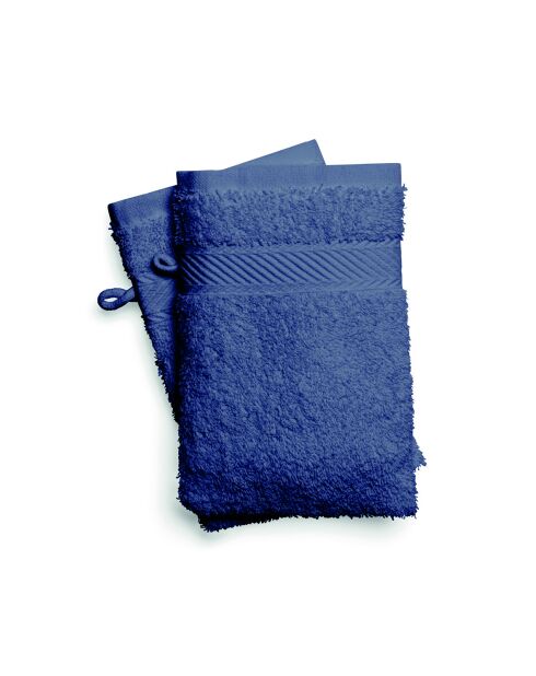 Gant de toilette coton peigné - Nuage Bleu gris - 2x(15x21 cm)