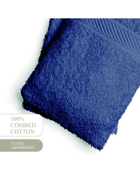 Gant de toilette coton peigné - Nuage Bleu gris - 2x(15x21 cm)