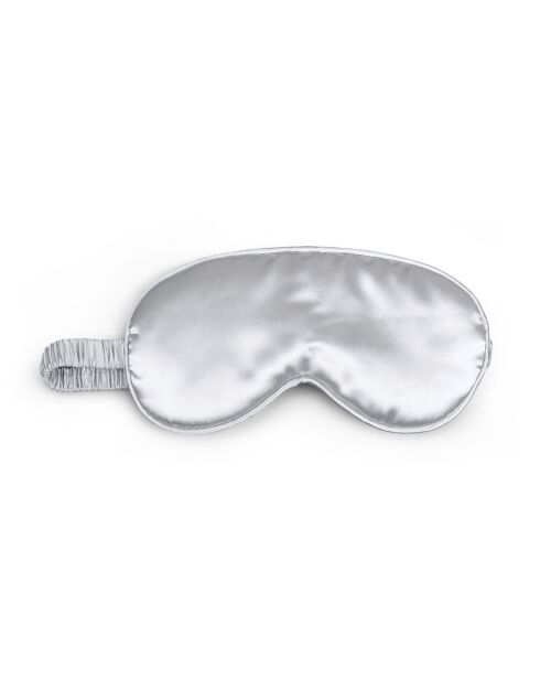 Masque de nuit en soie - Lunea Argent - 8.5x20.5 cm