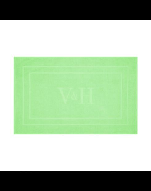 Tapis de bain coton - design 19 Vert prairie - 60x100 cm
