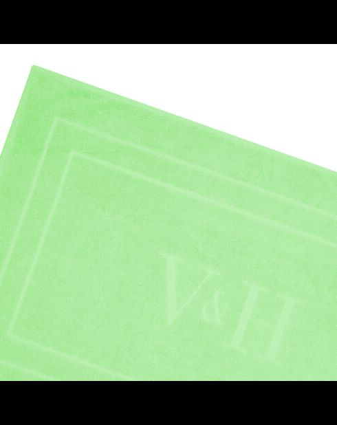 Tapis de bain coton - design 19 Vert prairie - 60x100 cm