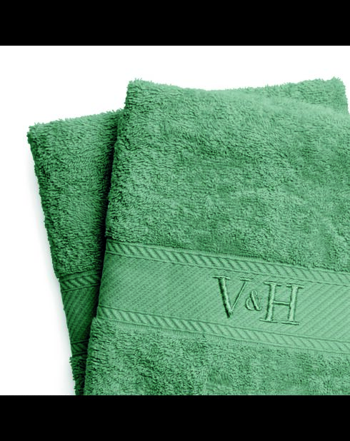 Telo da bagno in cotone pettinato - Cloud green bottiglia - 2x (70x140 cm)