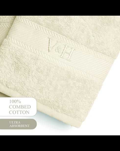 Asciugamano in cotone pettinato - Ivory Cloud - 2x (50x100 cm)