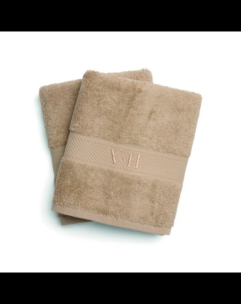Asciugamano in cotone pettinato - Taupe Cloud - 2x (50x100 cm)