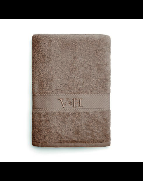 Asciugamano da bagno in cotone pettinato - Brown cloud - 100x150 cm