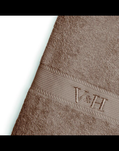 Asciugamano da bagno in cotone pettinato - Brown cloud - 100x150 cm