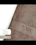 Asciugamano da bagno in cotone pettinato - Brown cloud - 100x150 cm