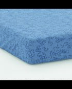 Drap-housse satin de coton - Frêne à fleurs Bleu