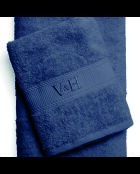 Handtuch aus gekämmter Baumwolle + Badetuch - Nuage Bleu gris - 50x100 cm + 70x140 cm
