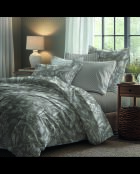 Taie d'oreiller satin de coton - Toile de jouy Taupe