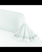 Custodia in cotone satinato - Royal softness Grigio/Bianco - 43x210 cm