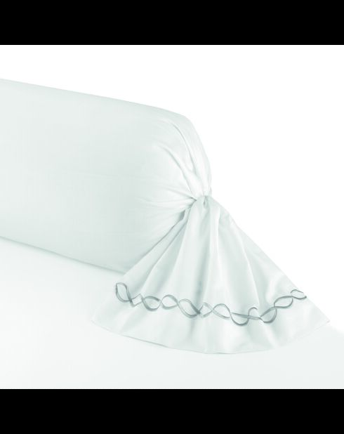 Custodia in cotone satinato - Royal softness Grigio/Bianco - 43x210 cm