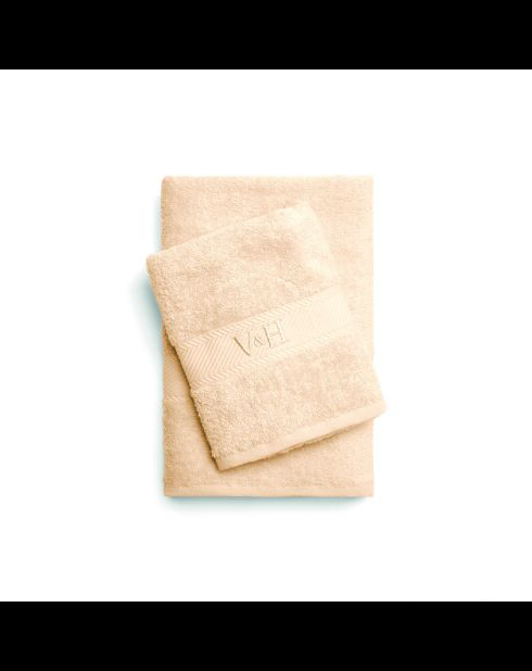 Serviette + drap de bain coton peigné - Nuage Ivoire - 50x100 cm + 70x140 cm