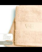Serviette + drap de bain coton peigné - Nuage Ivoire - 50x100 cm + 70x140 cm