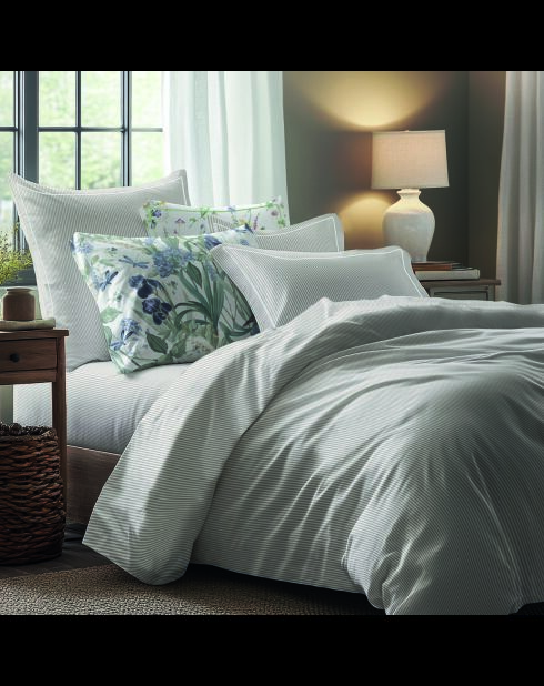 Set de 2 taies d'oreiller coton percale - Aix-Marseille Taupe - 2x(50x70 cm)