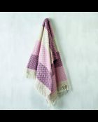 Plaid aus weicher Baumwolle - Chevron Pink/Mauve - 130x170 cm