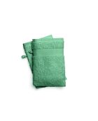 Gant de toilette coton peigné - Nuage Vert bouteille - 2x(15x21 cm)