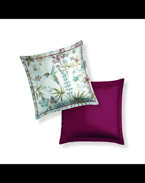 Taie d'oreiller satin de coton - Aile mélodique Blanc - 2x(63x63 cm)