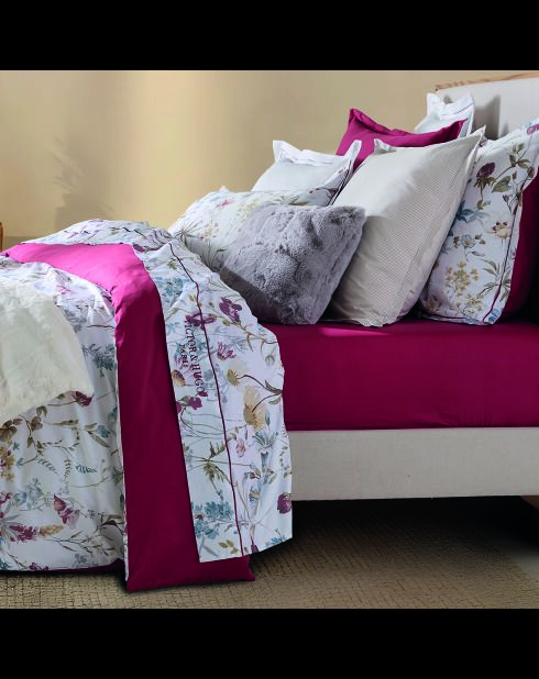 Taie d'oreiller satin de coton - Aile mélodique Blanc - 2x(63x63 cm)