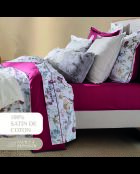 Taie d'oreiller satin de coton - Aile mélodique Blanc - 2x(63x63 cm)